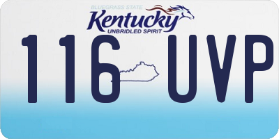 KY license plate 116UVP