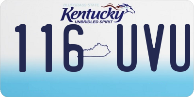 KY license plate 116UVU