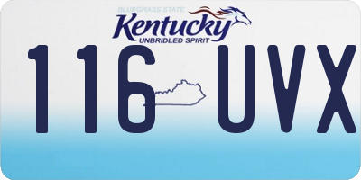 KY license plate 116UVX
