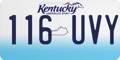 KY license plate 116UVY