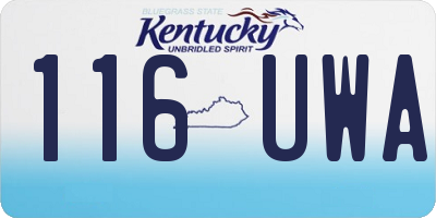 KY license plate 116UWA