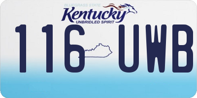 KY license plate 116UWB