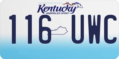 KY license plate 116UWC