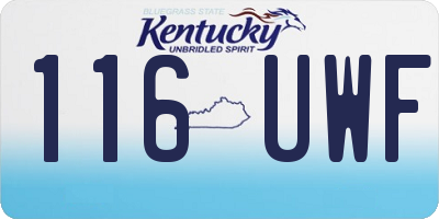 KY license plate 116UWF