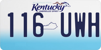 KY license plate 116UWH