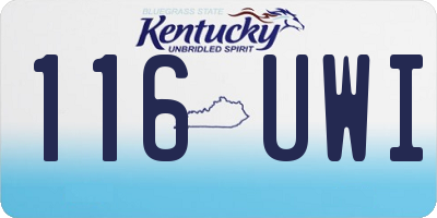KY license plate 116UWI