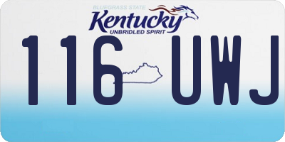 KY license plate 116UWJ