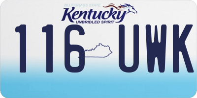 KY license plate 116UWK