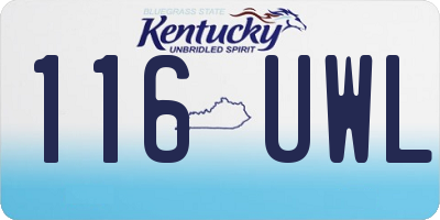 KY license plate 116UWL