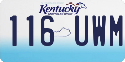 KY license plate 116UWM