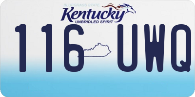 KY license plate 116UWQ