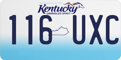 KY license plate 116UXC