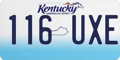KY license plate 116UXE