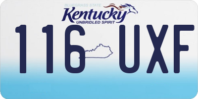 KY license plate 116UXF