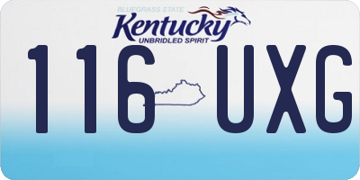 KY license plate 116UXG