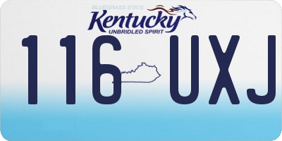KY license plate 116UXJ