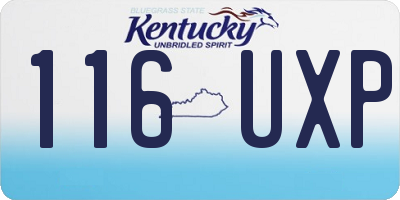 KY license plate 116UXP
