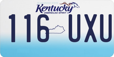 KY license plate 116UXU