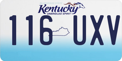 KY license plate 116UXV
