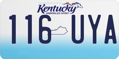 KY license plate 116UYA