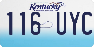 KY license plate 116UYC