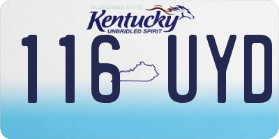 KY license plate 116UYD