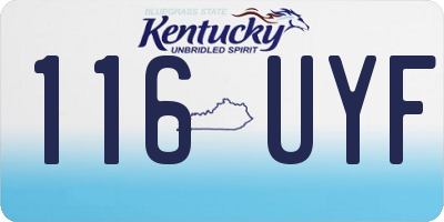 KY license plate 116UYF