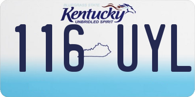 KY license plate 116UYL