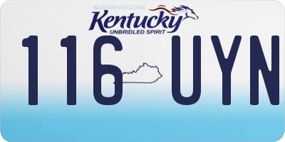KY license plate 116UYN