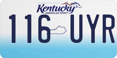 KY license plate 116UYR