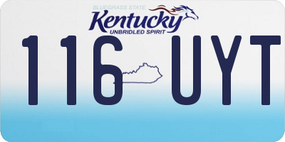 KY license plate 116UYT