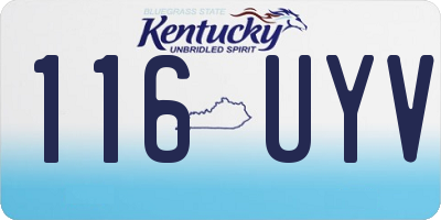 KY license plate 116UYV
