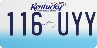 KY license plate 116UYY