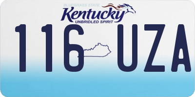 KY license plate 116UZA