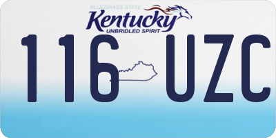 KY license plate 116UZC