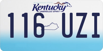 KY license plate 116UZI