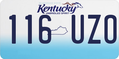 KY license plate 116UZO
