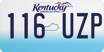 KY license plate 116UZP