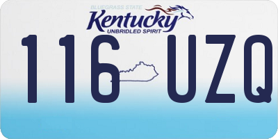 KY license plate 116UZQ