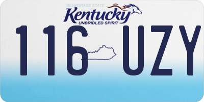 KY license plate 116UZY