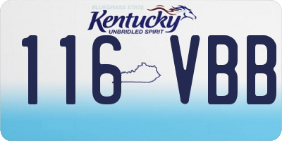 KY license plate 116VBB