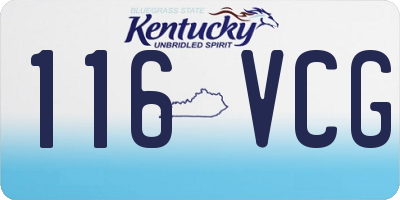 KY license plate 116VCG