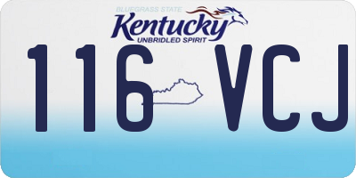 KY license plate 116VCJ