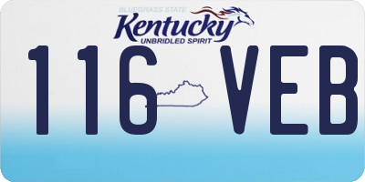 KY license plate 116VEB