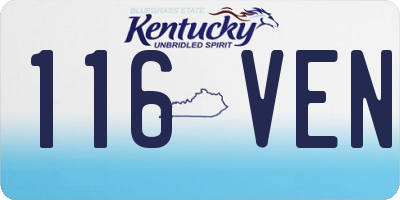 KY license plate 116VEN