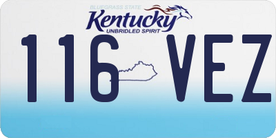 KY license plate 116VEZ