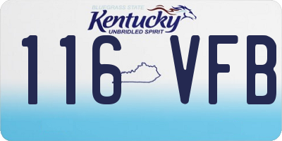 KY license plate 116VFB