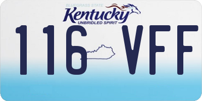 KY license plate 116VFF