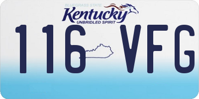 KY license plate 116VFG