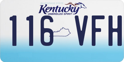 KY license plate 116VFH